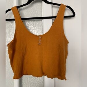 Dark Orange Cropped Tank